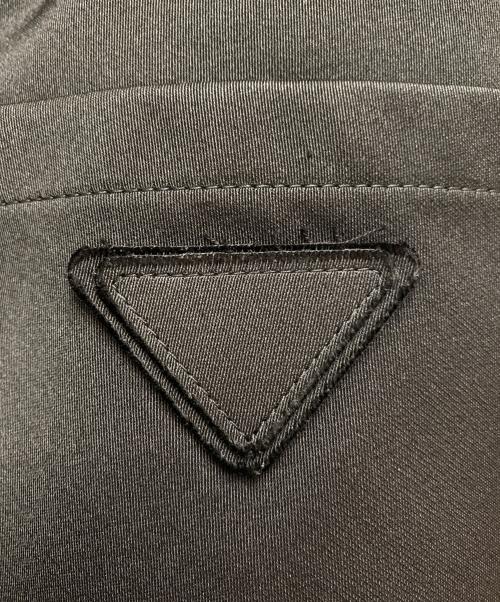 PRADA（プラダ）PRADA (プラダ) Cotton x silk slacks （コットン×シルクスラックス） ブラック サイズ:48の古着・服飾アイテム