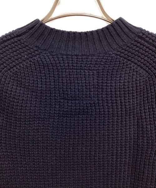 sacai（サカイ）sacai (サカイ) MA-1 ウールニット プルオーバー ネイビー サイズ:1の古着・服飾アイテム