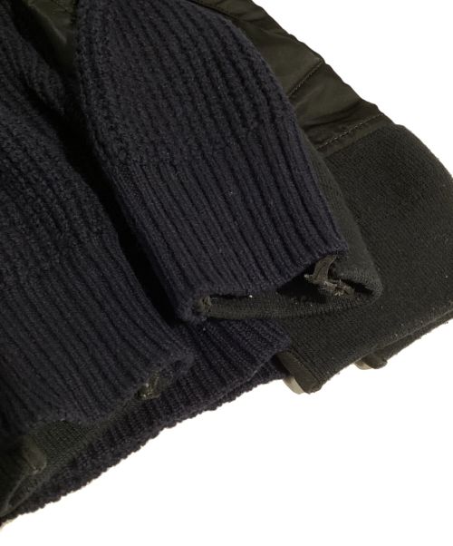 sacai（サカイ）sacai (サカイ) MA-1 ウールニット プルオーバー ネイビー サイズ:1の古着・服飾アイテム