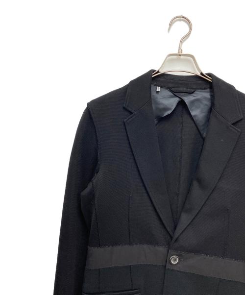 LANVIN（ランバン）LANVIN (ランバン) 切替テーラードジャケット ブラック サイズ:44の古着・服飾アイテム