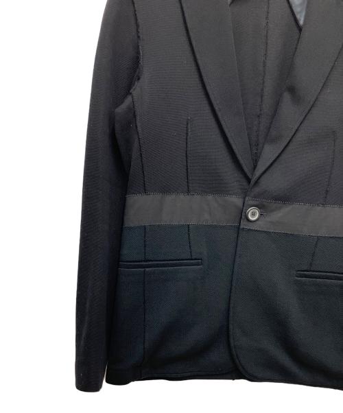 LANVIN（ランバン）LANVIN (ランバン) 切替テーラードジャケット ブラック サイズ:44の古着・服飾アイテム