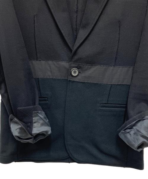 LANVIN（ランバン）LANVIN (ランバン) 切替テーラードジャケット ブラック サイズ:44の古着・服飾アイテム