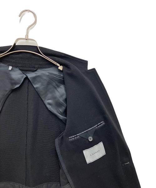 LANVIN（ランバン）LANVIN (ランバン) 切替テーラードジャケット ブラック サイズ:44の古着・服飾アイテム