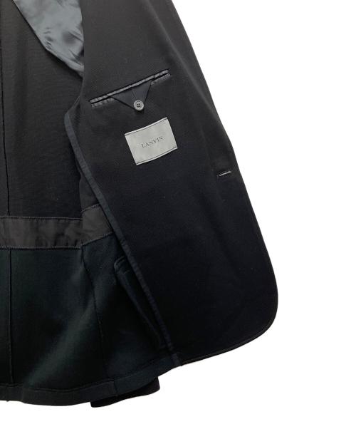 LANVIN（ランバン）LANVIN (ランバン) 切替テーラードジャケット ブラック サイズ:44の古着・服飾アイテム
