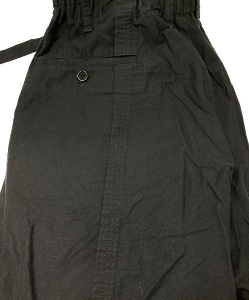 YOHJI YAMAMOTO（ヨウジヤマモト）YOHJI YAMAMOTO (ヨウジヤマモト) ベルテッドパンツ ブラック サイズ:3の古着・服飾アイテム