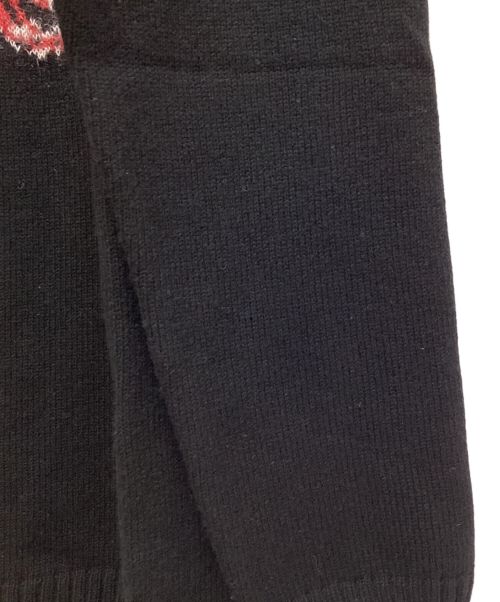 Yohji Yamamoto pour homme（ヨウジヤマモト プールオム）Yohji Yamamoto pour homme (ヨウジヤマモト プールオム) 22AW 花柄丸首B フラワーニットセーター ブラック サイズ:3の古着・服飾アイテム