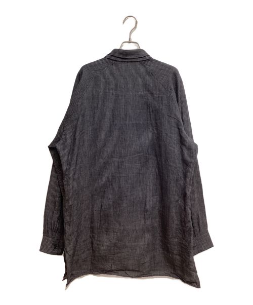 Yohji Yamamoto pour homme（ヨウジヤマモト プールオム）Yohji Yamamoto pour homme (ヨウジヤマモト プールオム) 24SS Double Collar Decorative Button Blouse(ダブルカラーデコレーティブボタンブラウス) グレー サイズ:3の古着・服飾アイテム