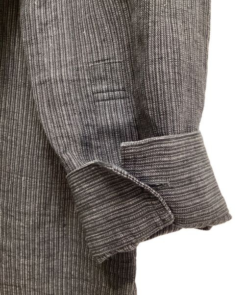 Yohji Yamamoto pour homme（ヨウジヤマモト プールオム）Yohji Yamamoto pour homme (ヨウジヤマモト プールオム) 24SS Double Collar Decorative Button Blouse(ダブルカラーデコレーティブボタンブラウス) グレー サイズ:3の古着・服飾アイテム