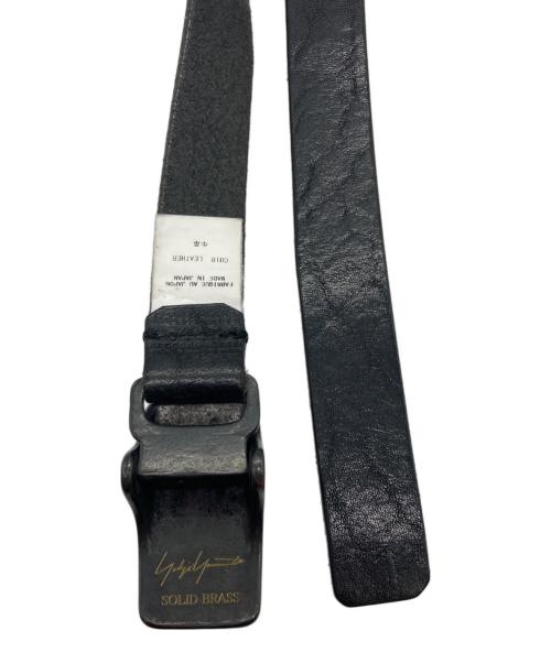 YOHJI YAMAMOTO（ヨウジヤマモト）YOHJI YAMAMOTO (ヨウジヤマモト) レザーベルト ブラックの古着・服飾アイテム