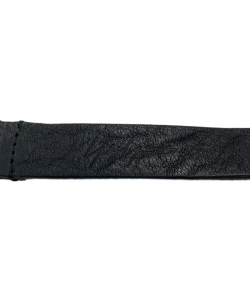 YOHJI YAMAMOTO（ヨウジヤマモト）YOHJI YAMAMOTO (ヨウジヤマモト) レザーベルト ブラックの古着・服飾アイテム