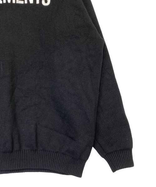VETEMENTS（ヴェトモン）VETEMENTS (ヴェトモン) フロントロゴニット ブラック サイズ:XLの古着・服飾アイテム