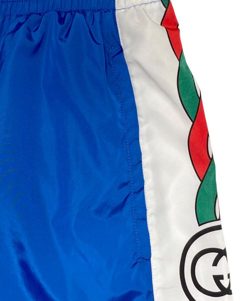 GUCCI（グッチ）GUCCI (グッチ) Waterproof nylon shorts with Interlocking G print ブルー サイズ:50の古着・服飾アイテム