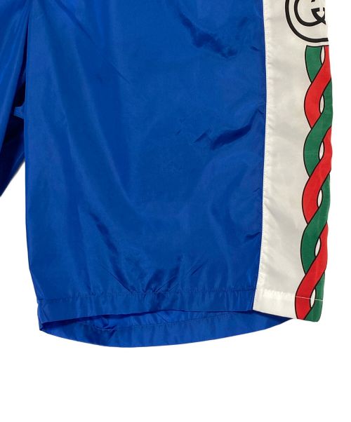 GUCCI（グッチ）GUCCI (グッチ) Waterproof nylon shorts with Interlocking G print ブルー サイズ:50の古着・服飾アイテム