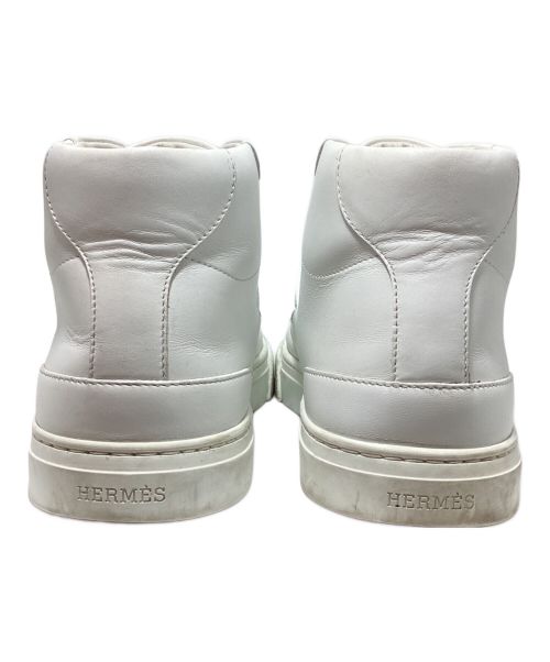 HERMES（エルメス）HERMES (エルメス) バックルデザインハイカットスニーカー ホワイト サイズ:36の古着・服飾アイテム