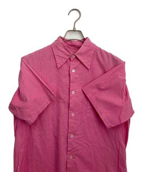 Yohji Yamamoto pour homme（ヨウジヤマモト プールオム）Yohji Yamamoto pour homme (ヨウジヤマモト プールオム) 製品染コットン半袖シャツ ピンク サイズ:3の古着・服飾アイテム