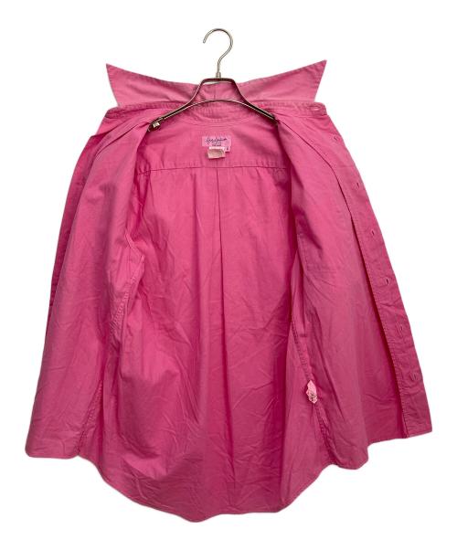 Yohji Yamamoto pour homme（ヨウジヤマモト プールオム）Yohji Yamamoto pour homme (ヨウジヤマモト プールオム) 製品染コットン半袖シャツ ピンク サイズ:3の古着・服飾アイテム