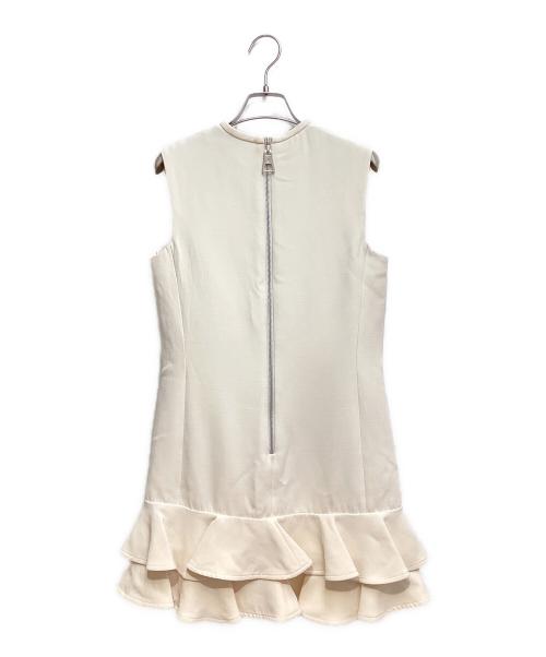 LOUIS VUITTON（ルイ ヴィトン）LOUIS VUITTON (ルイ ヴィトン) ノースリーブフリルワンピース アイボリー サイズ:34の古着・服飾アイテム