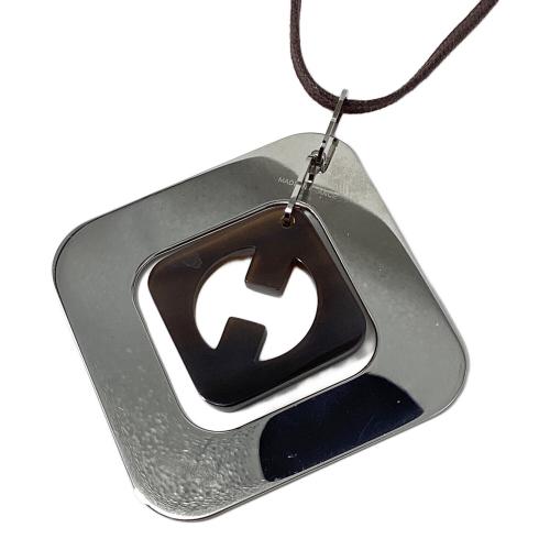 HERMES（エルメス）HERMES (エルメス) バッファローホーンネックレス シルバーの古着・服飾アイテム