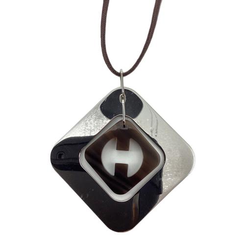 HERMES（エルメス）HERMES (エルメス) バッファローホーンネックレス シルバーの古着・服飾アイテム