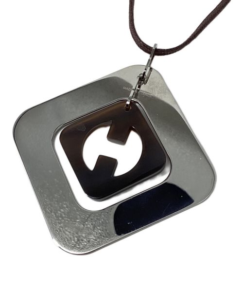 HERMES（エルメス）HERMES (エルメス) Buffalo horn necklace（バッファローホーンネックレス） シルバーの古着・服飾アイテム