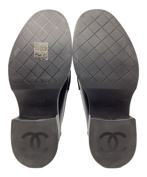CHANEL（シャネル）CHANEL (シャネル) ココマークレザーローファー ブラック サイズ:34の古着・服飾アイテム