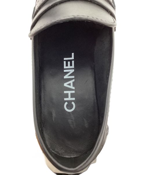 CHANEL（シャネル）CHANEL (シャネル) ココマークレザーローファー ブラック サイズ:34の古着・服飾アイテム