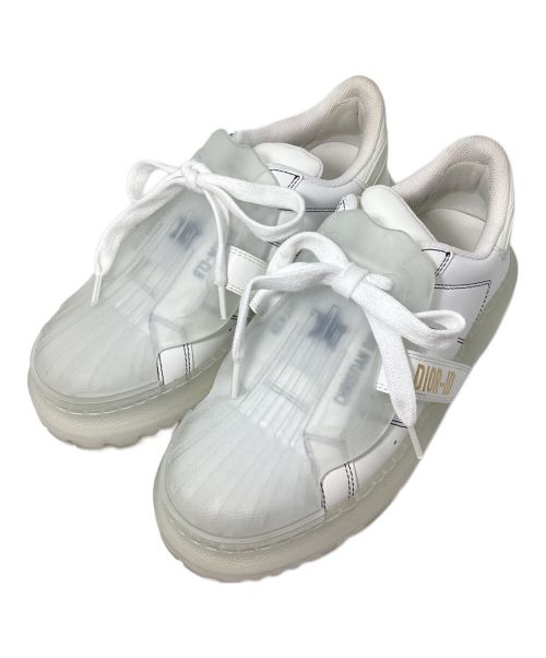 Christian Dior（クリスチャン ディオール）Christian Dior (クリスチャン ディオール) DIOR-ID(ディオールアイディー) レザーラバースニーカー ホワイト サイズ:34の古着・服飾アイテム