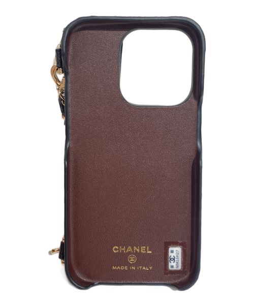 CHANEL（シャネル）CHANEL (シャネル) マトラッセフォンホルダー ブラック サイズ:iphone15proの古着・服飾アイテム