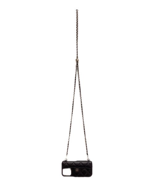 CHANEL（シャネル）CHANEL (シャネル) マトラッセフォンホルダー ブラック サイズ:iphone15proの古着・服飾アイテム