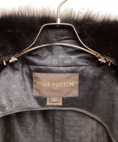 LOUIS VUITTON（ルイ ヴィトン）LOUIS VUITTON (ルイ ヴィトン) モノグラムファーコート ブラック サイズ:34の古着・服飾アイテム