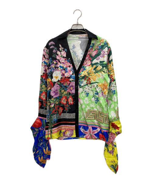 VERSACE（ヴェルサーチェ）VERSACE (ヴェルサーチ) フラワー総柄ブラウス マルチカラー サイズ:36の古着・服飾アイテム