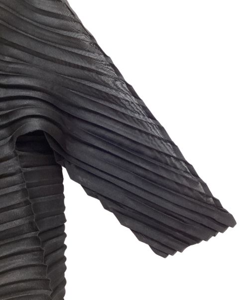 ISSEY MIYAKE（イッセイミヤケ）ISSEY MIYAKE (イッセイミヤケ) ドルマンスリーブプリーツジャケット ブラック サイズ:2の古着・服飾アイテム