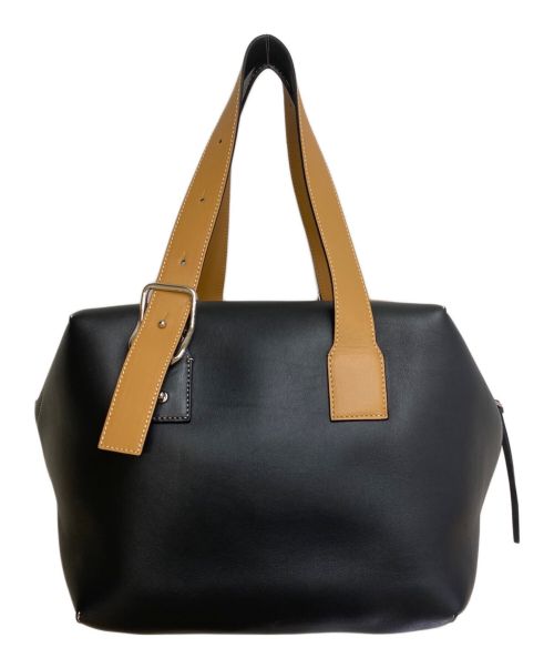 LOEWE（ロエベ）LOEWE (ロエベ) レザーキューブバッグ ブラック×キャメスの古着・服飾アイテム