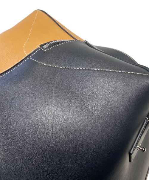 LOEWE（ロエベ）LOEWE (ロエベ) レザーキューブバッグ ブラック×キャメスの古着・服飾アイテム