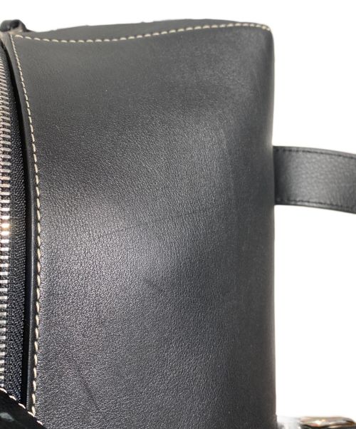 LOEWE（ロエベ）LOEWE (ロエベ) レザーキューブバッグ ブラック×キャメスの古着・服飾アイテム