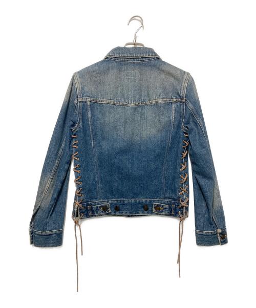 Saint Laurent Paris（サンローランパリ）Saint Laurent Paris (サンローランパリ) レースアップデニムジャケット インディゴ サイズ:S 未使用品の古着・服飾アイテム