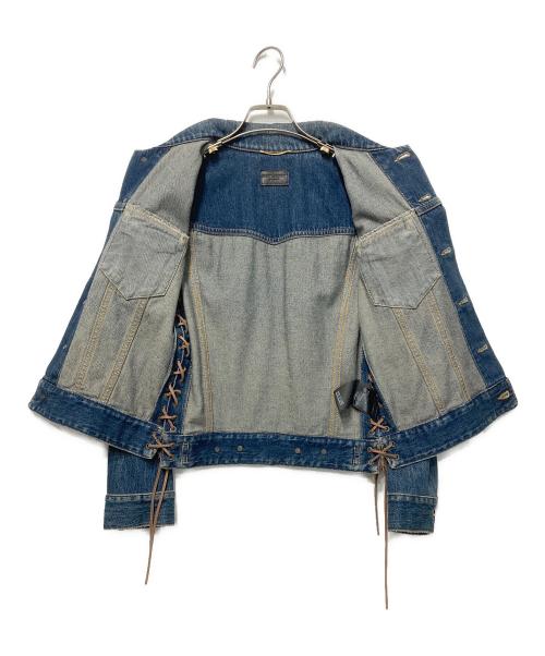 Saint Laurent Paris（サンローランパリ）Saint Laurent Paris (サンローランパリ) レースアップデニムジャケット インディゴ サイズ:S 未使用品の古着・服飾アイテム