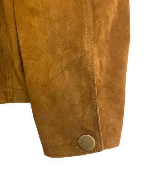 PRADA（プラダ）PRADA (プラダ) Suede leather jacket（スウェードレザージャケット） ブラウン サイズ:50の古着・服飾アイテム