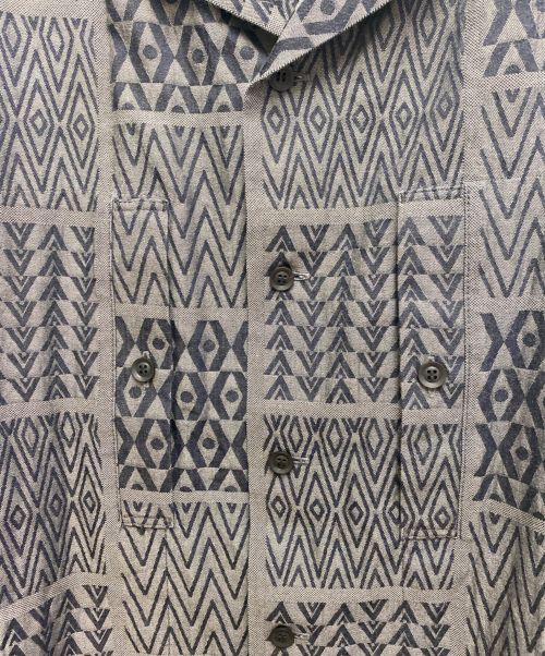 Yohji Yamamoto pour homme（ヨウジヤマモト プールオム）Yohji Yamamoto pour homme (ヨウジヤマモト プールオム) 23AW Open Collar Pattern Shirt グレー サイズ:3の古着・服飾アイテム