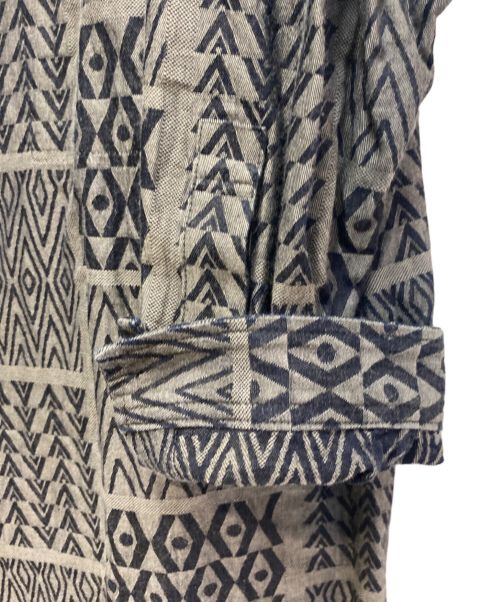 Yohji Yamamoto pour homme（ヨウジヤマモト プールオム）Yohji Yamamoto pour homme (ヨウジヤマモト プールオム) 23AW Open Collar Pattern Shirt グレー サイズ:3の古着・服飾アイテム