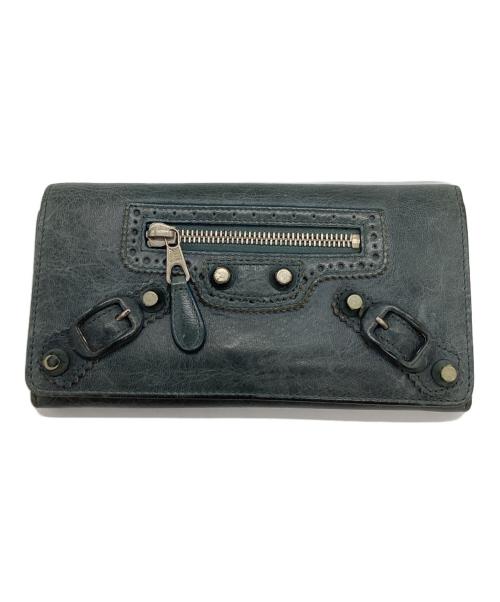 BALENCIAGA（バレンシアガ）BALENCIAGA (バレンシアガ) 長財布 ブルーの古着・服飾アイテム