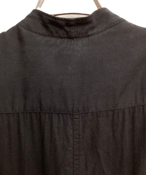 Yohji Yamamoto pour homme（ヨウジヤマモト プールオム）Yohji Yamamoto pour homme (ヨウジヤマモト プールオム) 左裾フラシ布付テンセルブラウス ブラック サイズ:3の古着・服飾アイテム