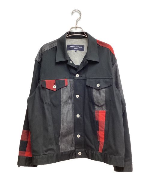 COMME des GARCONS HOMME（コムデギャルソン オム）COMME des GARCONS HOMME (コムデギャルソン オム) 23AW パッチワークデニムジャケット ブラック サイズ:Sの古着・服飾アイテム