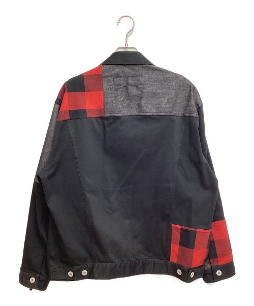 COMME des GARCONS HOMME（コムデギャルソン オム）COMME des GARCONS HOMME (コムデギャルソン オム) 23AW パッチワークデニムジャケット ブラック サイズ:Sの古着・服飾アイテム