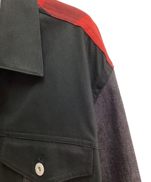 COMME des GARCONS HOMME（コムデギャルソン オム）COMME des GARCONS HOMME (コムデギャルソン オム) 23AW パッチワークデニムジャケット ブラック サイズ:Sの古着・服飾アイテム