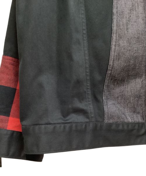 COMME des GARCONS HOMME（コムデギャルソン オム）COMME des GARCONS HOMME (コムデギャルソン オム) 23AW パッチワークデニムジャケット ブラック サイズ:Sの古着・服飾アイテム