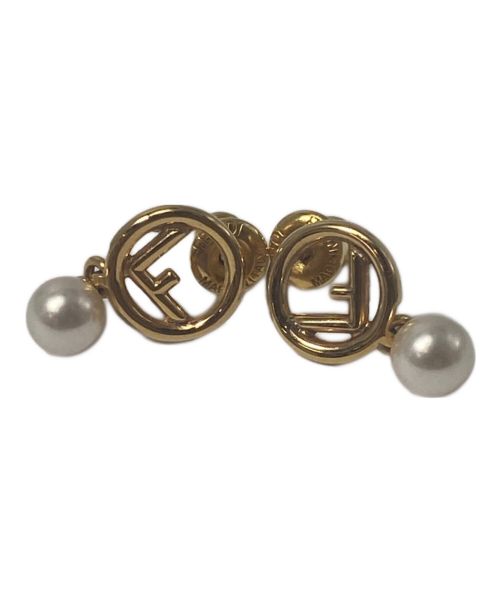 FENDI（フェンディ）FENDI (フェンディ) Pearl accessory earrings（パールアクセサリーピアス） ゴールド サイズ:-の古着・服飾アイテム