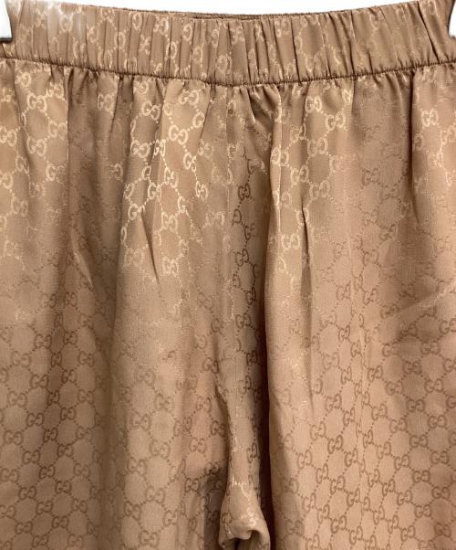 GUCCI（グッチ）GUCCI (グッチ) GG総柄シルクショートパンツ ブラウン サイズ:XSの古着・服飾アイテム