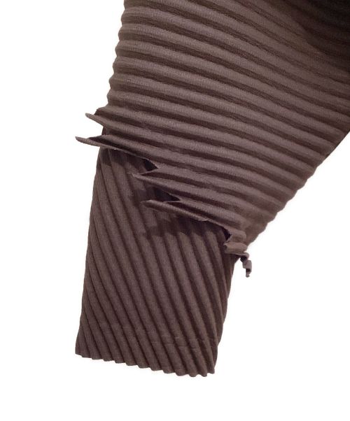 HOMME PLISSE ISSEY MIYAKE（オム プリッセ イッセイ ミヤケ）HOMME PLISSE ISSEY MIYAKE (オムプリッセ イッセイ ミヤケ) 23SS Fringe pullover pleat cut and sew（フリンジプルオーバープリーツカットソー） ワインレッド サイズ:4の古着・服飾アイテム