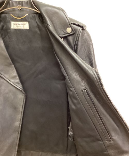 Saint Laurent Paris（サンローランパリ）Saint Laurent Paris (サンローランパリ) クラシックモーターサイクルライダースレザージャケット ブラック サイズ:38の古着・服飾アイテム